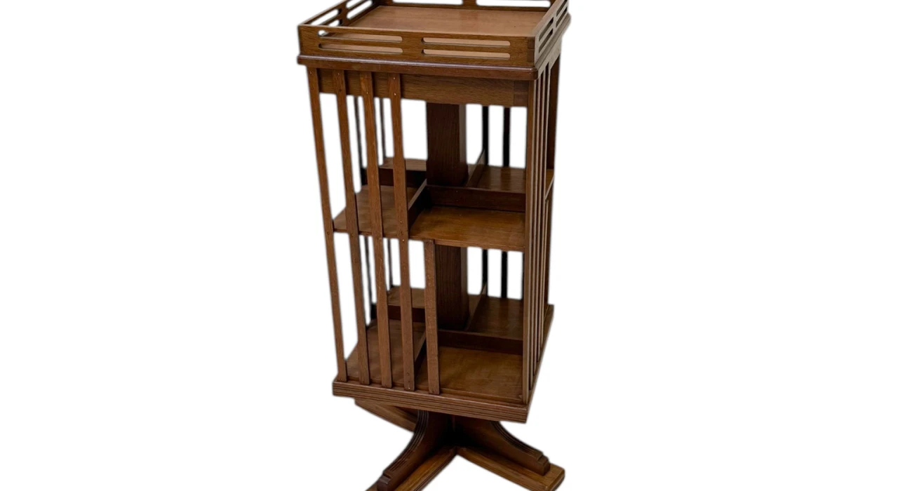 Art Nouveau Jugendstil Revolving Bookcase, 1900s